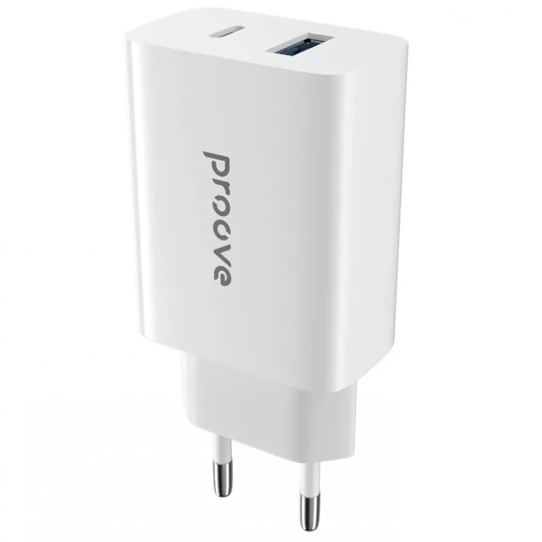 Зарядний пристрий Proove Rapid 20W PD швидка зарядка (Type-C + USB)
