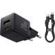 Зарядний пристрій Baseus Palm Fast Charger USB-A USB-C 20 Вт PD3.0 QC4.0 + кабель Type-C 60 Вт 1 м Black