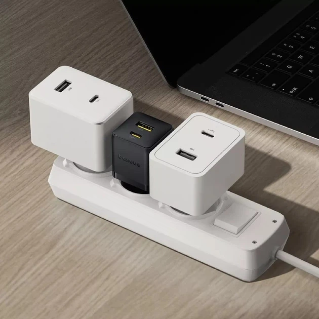 Зарядний пристрій Baseus Palm Fast Charger USB-A USB-C 20 Вт PD3.0 QC4.0 + кабель Type-C 60 Вт 1 м Black