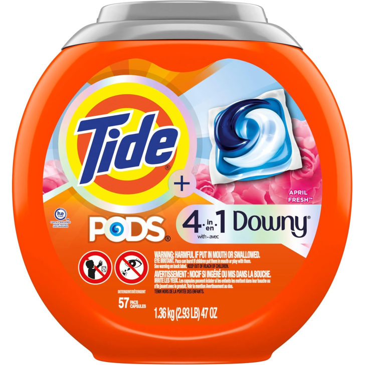Капсули для прання Tide Downy April Fresh Scent з ароматом Квітнева свіжість, 45 шт