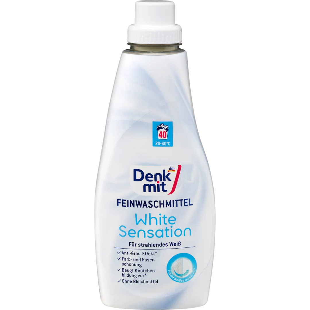 Гель для прання білих речей Denkmit White Sensation (40 прань), 1 л 