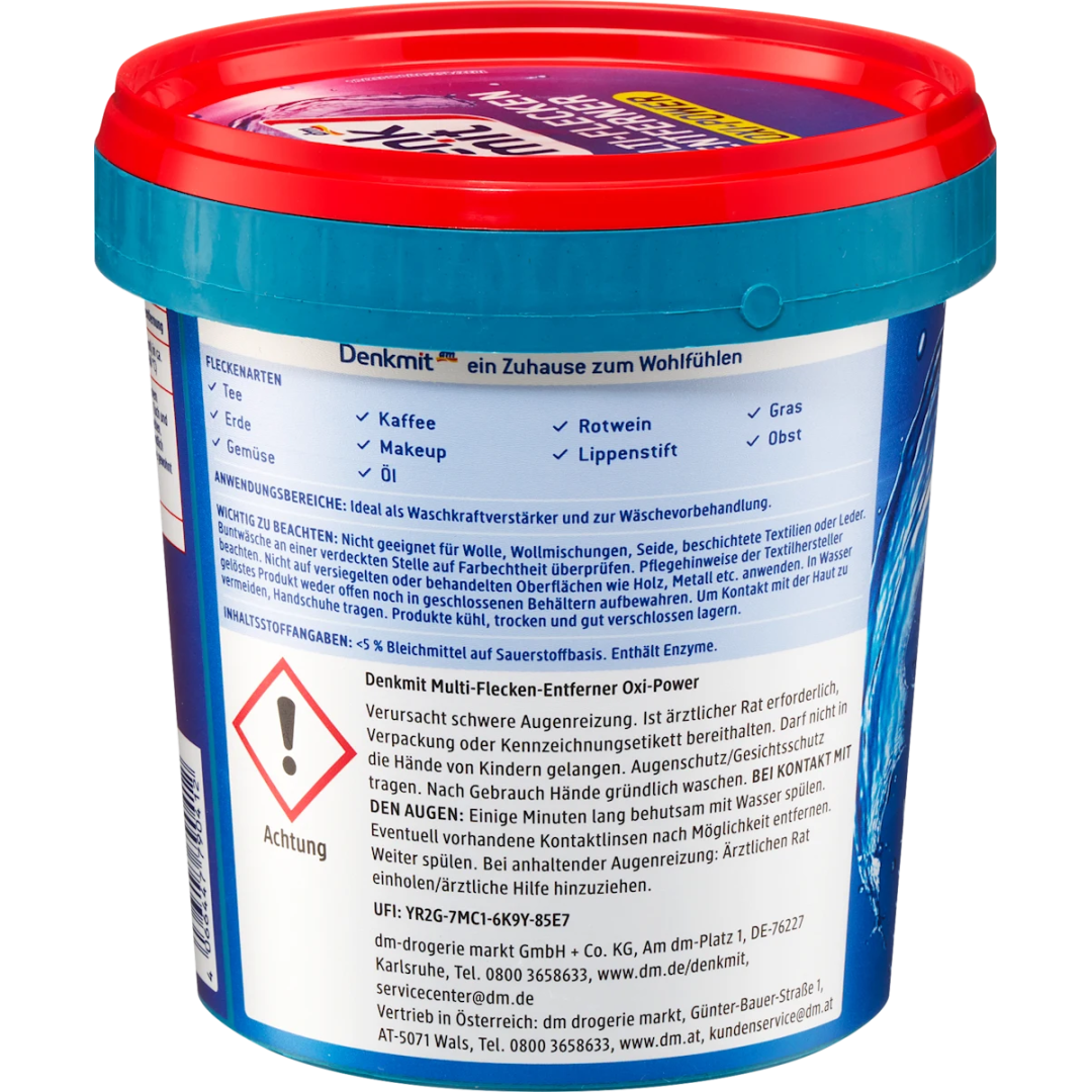 Кисневий плямовивідник для кольорових речей Denkmit Oxi Power 750 г