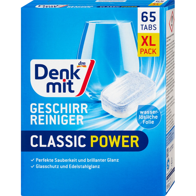 Таблетки для посудомийної машини Denkmit Classic Tabs 65 шт 