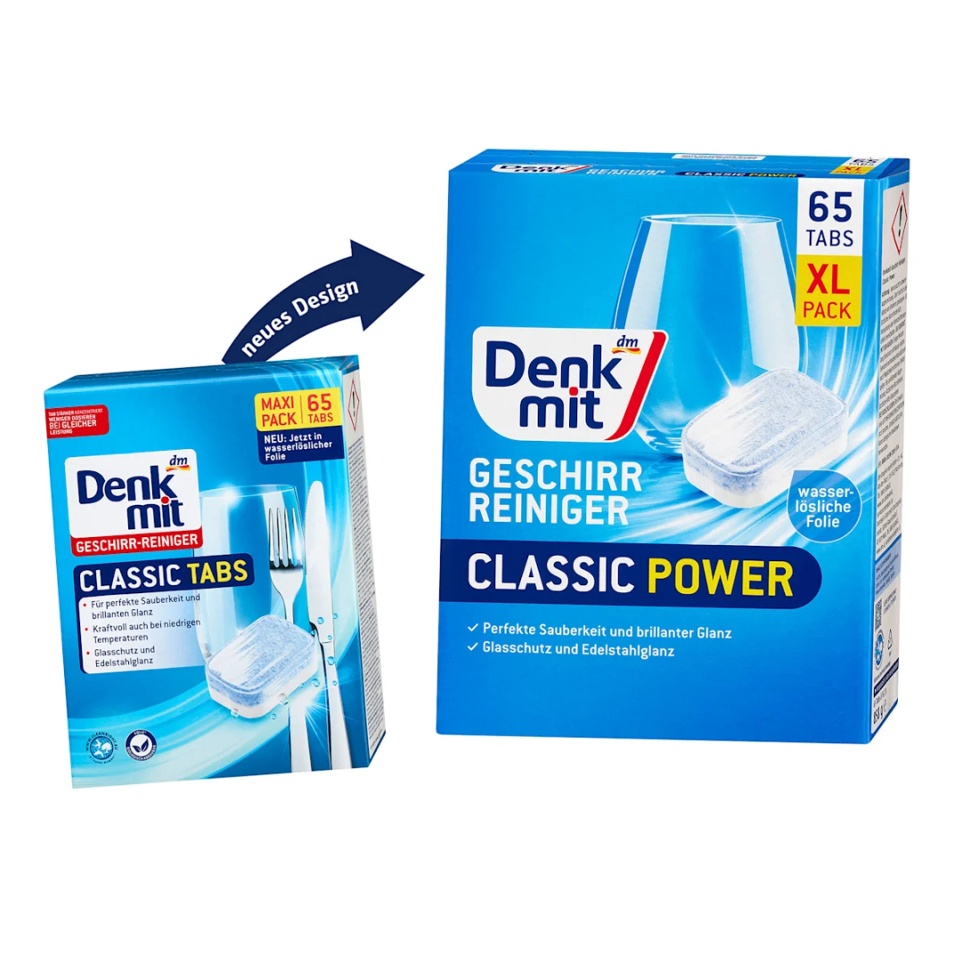 Таблетки для посудомийної машини Denkmit Classic Tabs 65 шт 