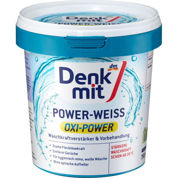 Кисневий плямовивідник для білих речей Denkmit Oxi Power 750 г