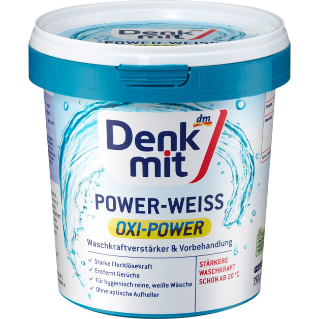 Кисневий плямовивідник для білих речей Denkmit Oxi Power 750 г