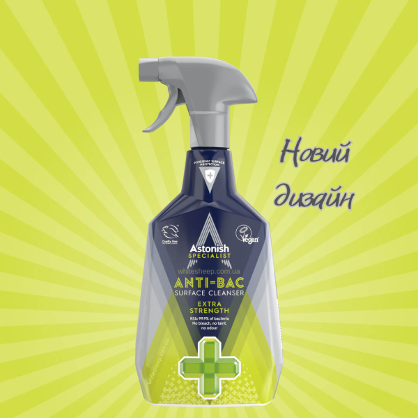 Антибактеріальний миючий засіб ASTONISH спрей, 750 мл