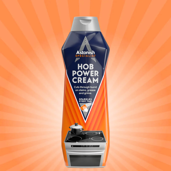 Крем для чищення склокерамічних та скляних поверхонь, а також НВЧ-печей, Astonish hob цитрус, 500 мл