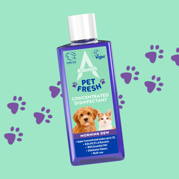 Концентрат для дезінфекції та чищення Astonish ранкова cвіжість (нейтралізує запахи від домашніх улюбленців, без хлору), 300 мл