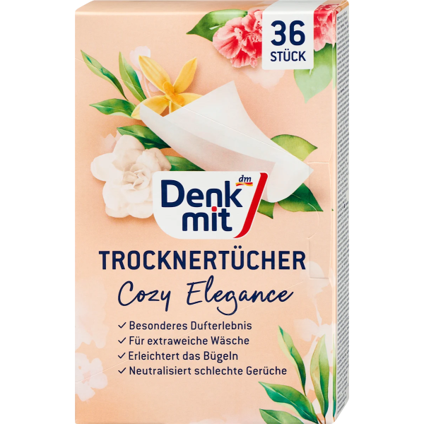 Ароматизовані серветки для сушильної машини Denkmit Cosy Elegance, 36 шт