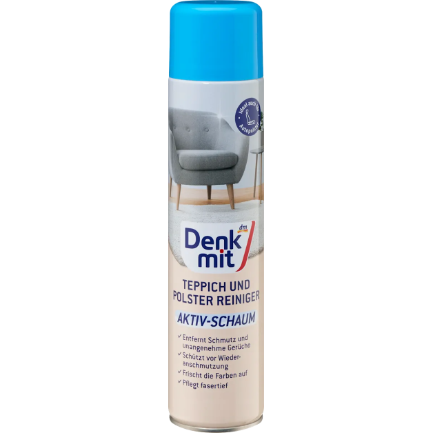 Засіб для чищення килимів та оббивки з активною піною Denkmit, 600 мл