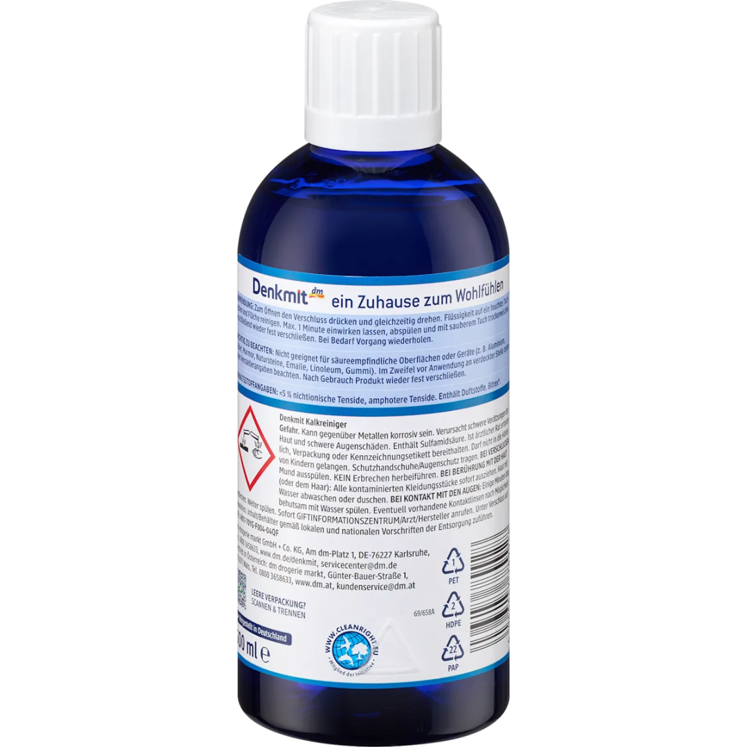Засіб для очищення від вапняного нальоту анти кальк Denkmit Kalkreiniger, 500 мл