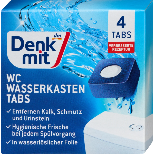 Блоки кубики в зливний бачок Denkmit WC Wasserkasten Tabs, 4 шт