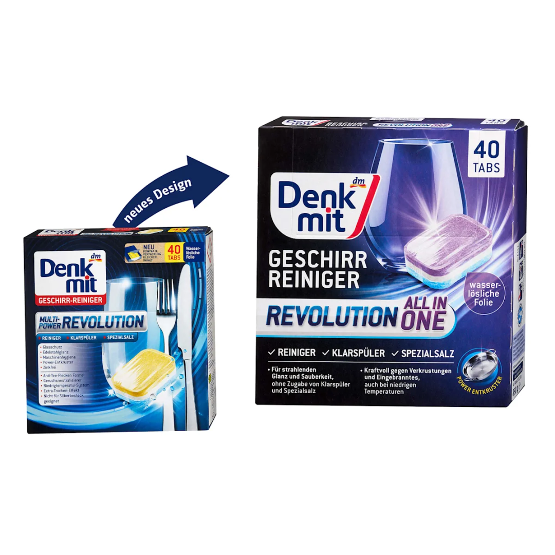 Таблетки для посудомийних машин Denkmit Multi-Power Revolution, 40 шт