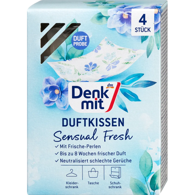 Подушечки ароматизовані для гардеробу Denkmit Sensual Fresh, 4 шт
