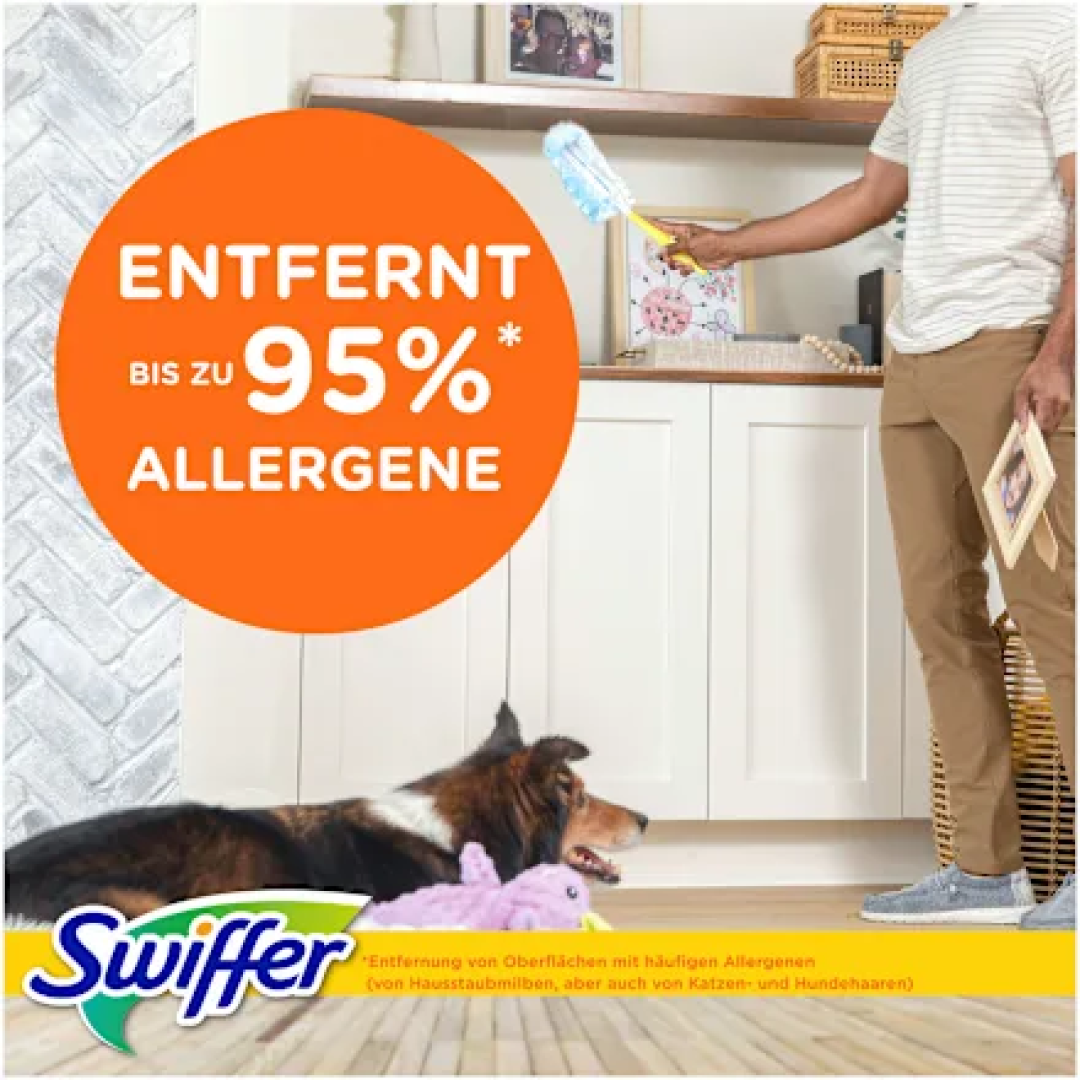 Щітка магніт для збирання пилу Swiffer duster, піпідастр з 3-ма змінними насадками