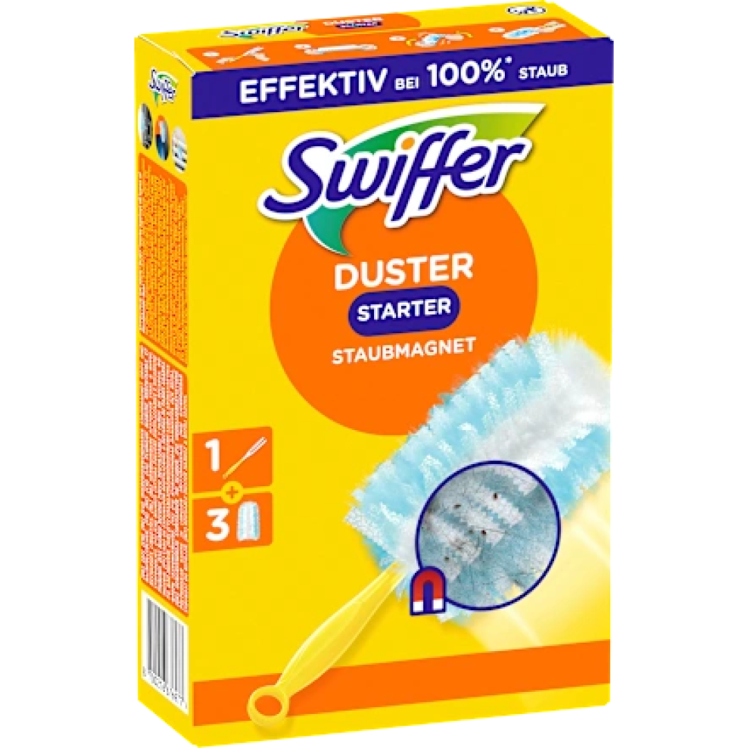 Щітка магніт для збирання пилу Swiffer duster, піпідастр з 3-ма змінними насадками