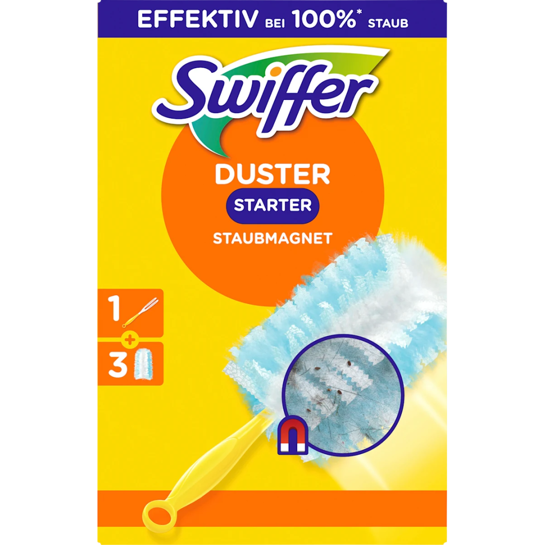 Щітка магніт для збирання пилу Swiffer duster, піпідастр з 3-ма змінними насадками