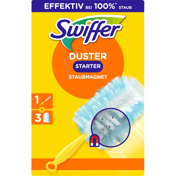 Щітка магніт для збирання пилу Swiffer duster, піпідастр з 3-ма змінними насадками
