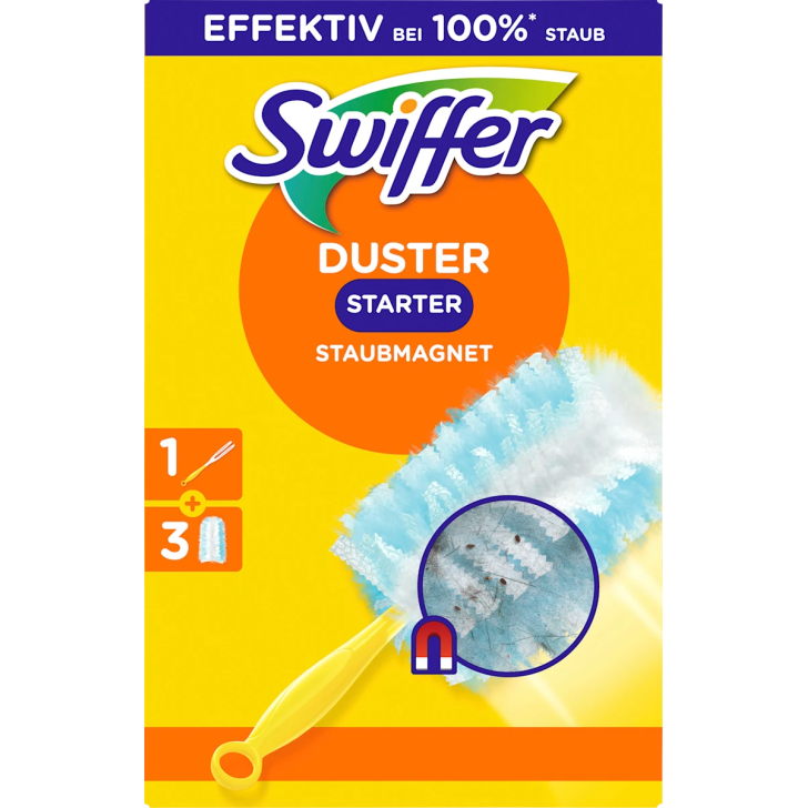 Щітка магніт для збирання пилу Swiffer duster, піпідастр з 3-ма змінними насадками