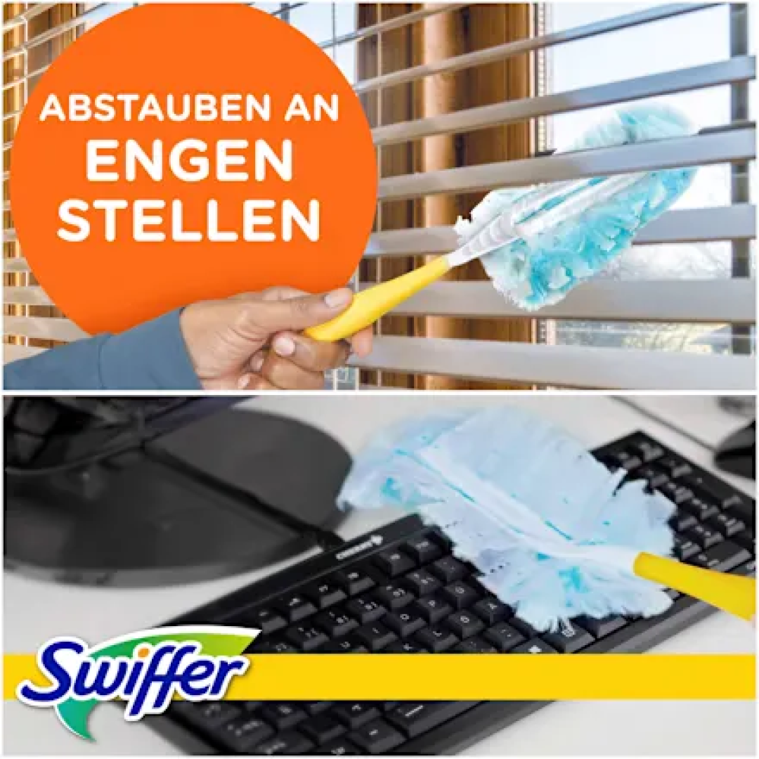 Щітка магніт для збирання пилу Swiffer duster, піпідастр з 3-ма змінними насадками