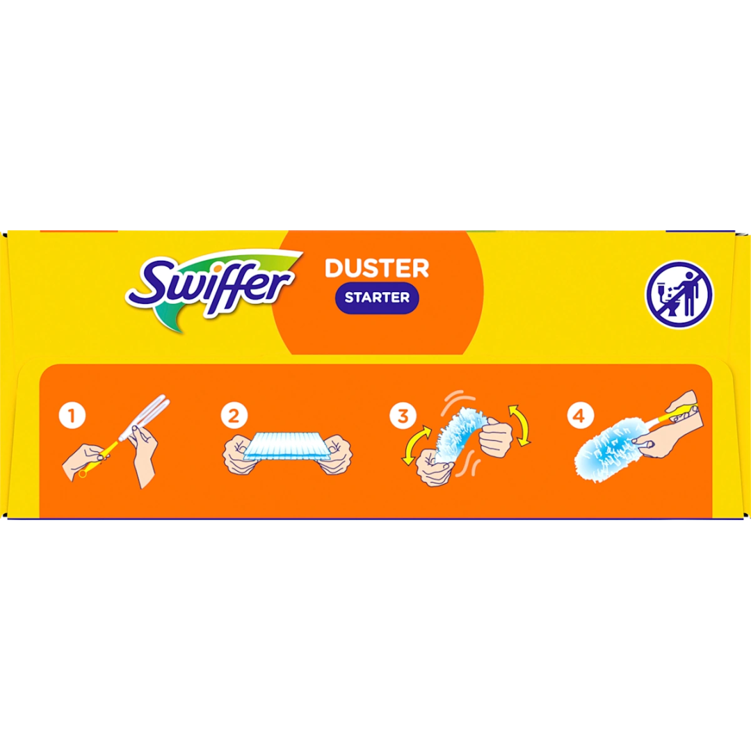 Щітка магніт для збирання пилу Swiffer duster, піпідастр з 3-ма змінними насадками