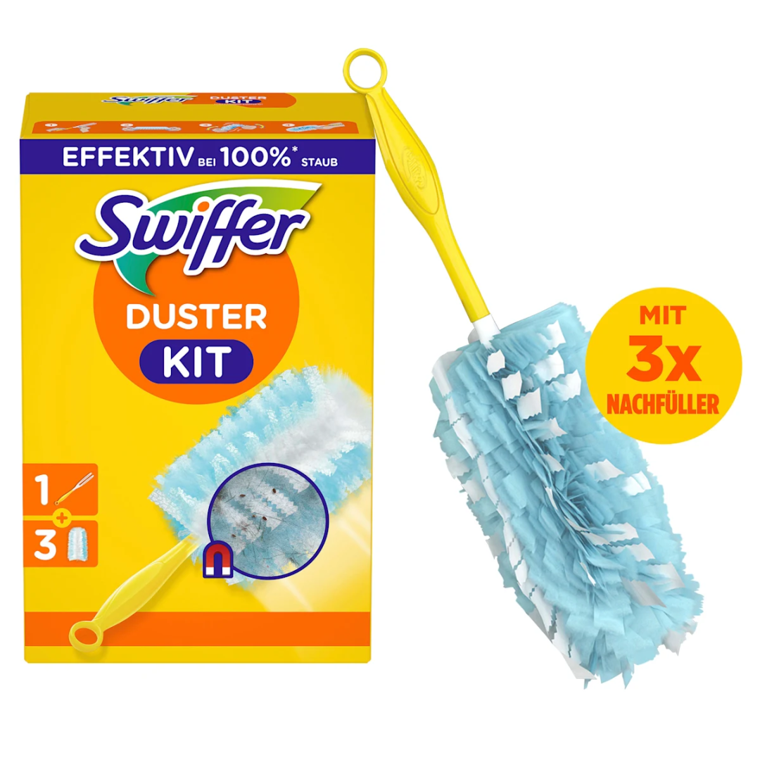 Щітка магніт для збирання пилу Swiffer duster, піпідастр з 3-ма змінними насадками