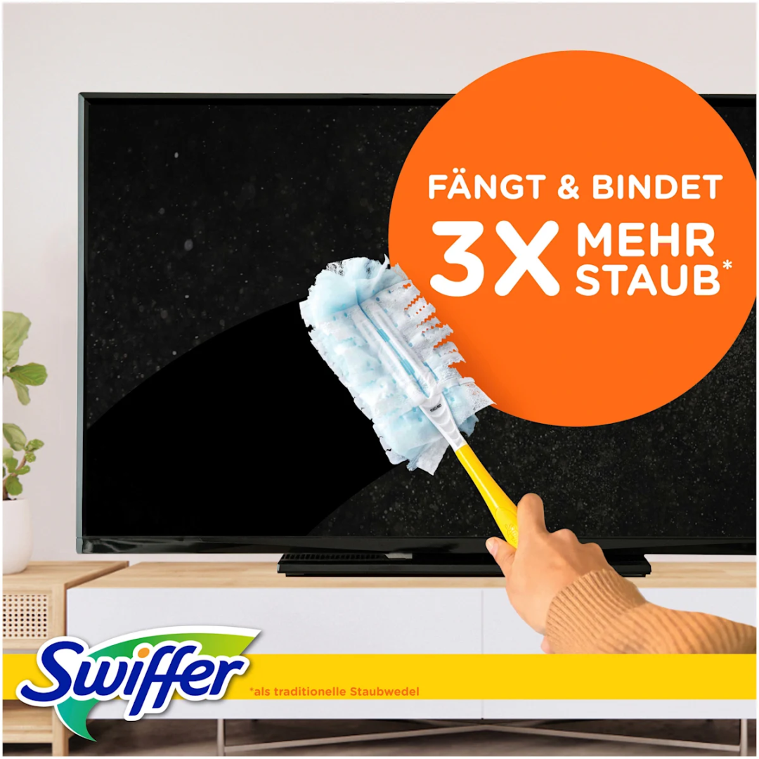 Щітка магніт для збирання пилу Swiffer duster, піпідастр з 3-ма змінними насадками