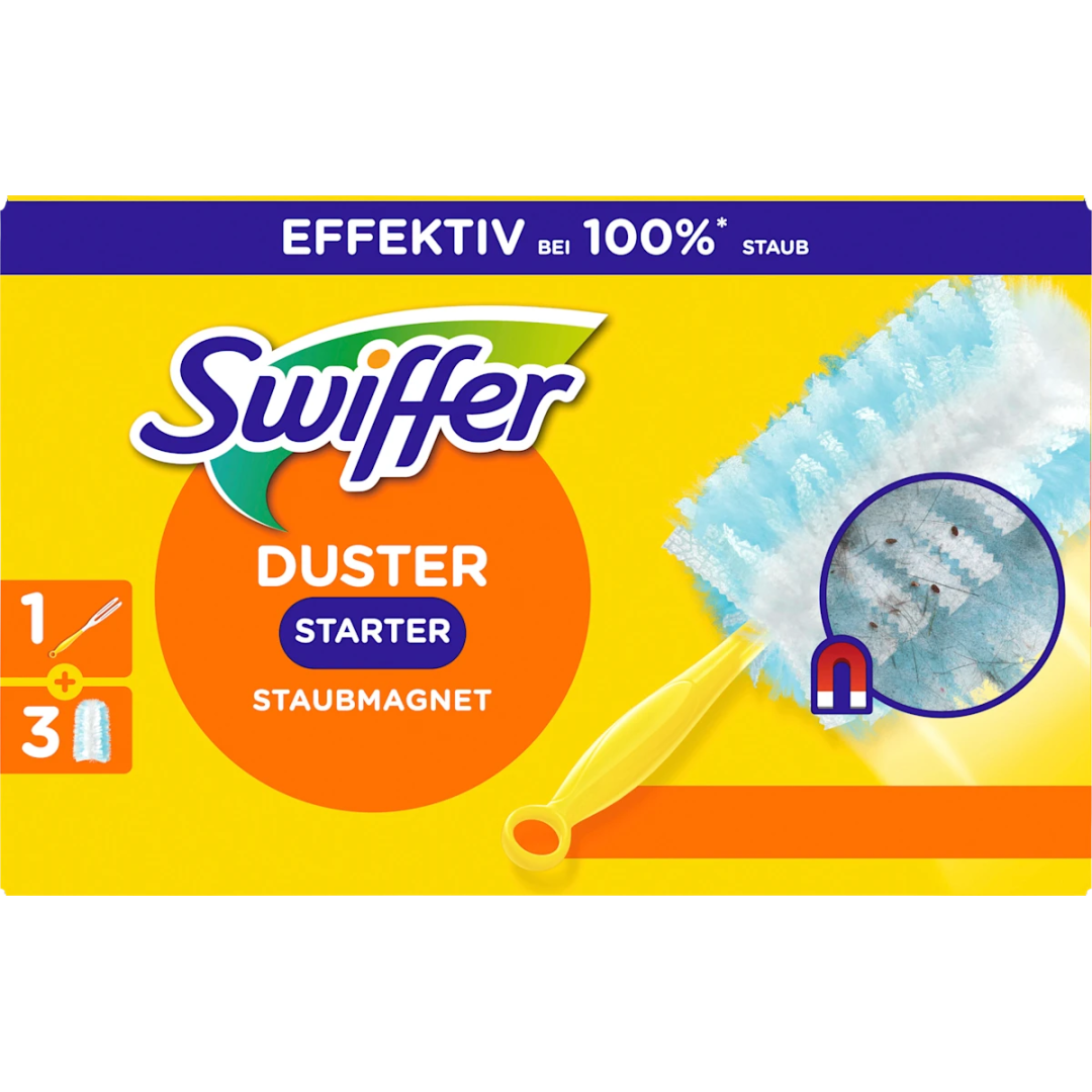 Щітка магніт для збирання пилу Swiffer duster, піпідастр з 3-ма змінними насадками