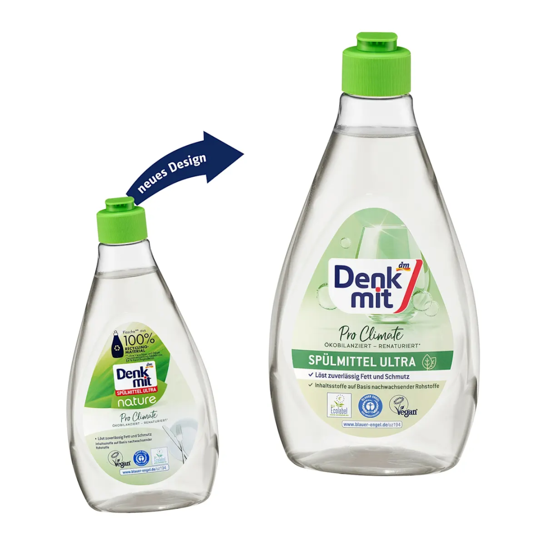 Засіб для миття посуду Denkmit безфосфатний гіпоалегений Ultra Nature Pro Climate, 500 мл