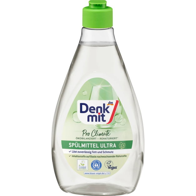 Засіб для миття посуду Denkmit безфосфатний гіпоалегений Ultra Nature Pro Climate, 500 мл