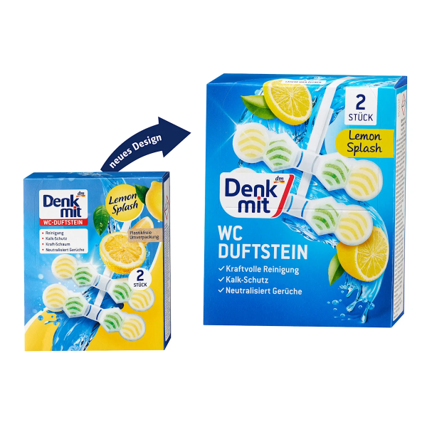 Підвісний блок для унітазу Denkmit Цитрусова свіжість, 2 шт.