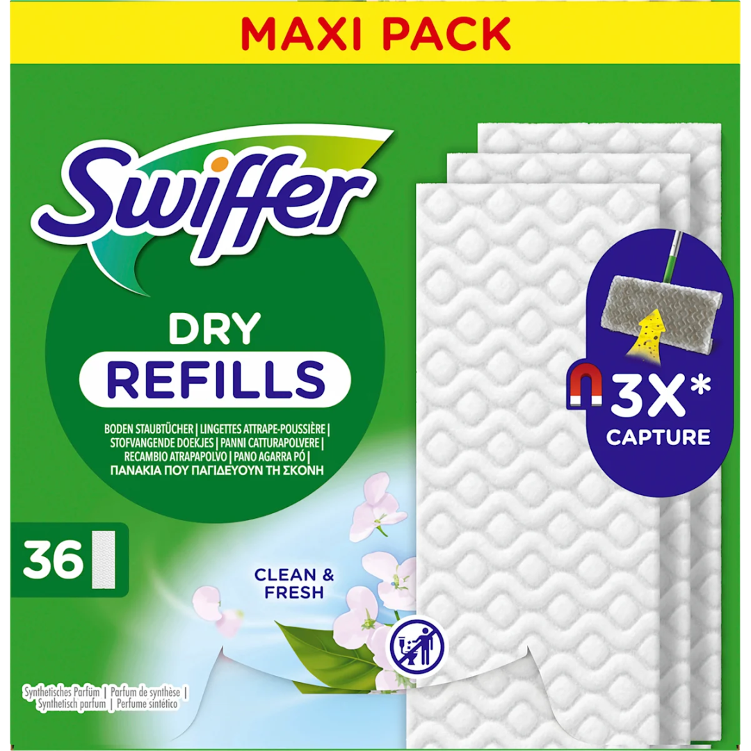 Змінні сухі серветки для швабри Swiffer Dry 36 шт