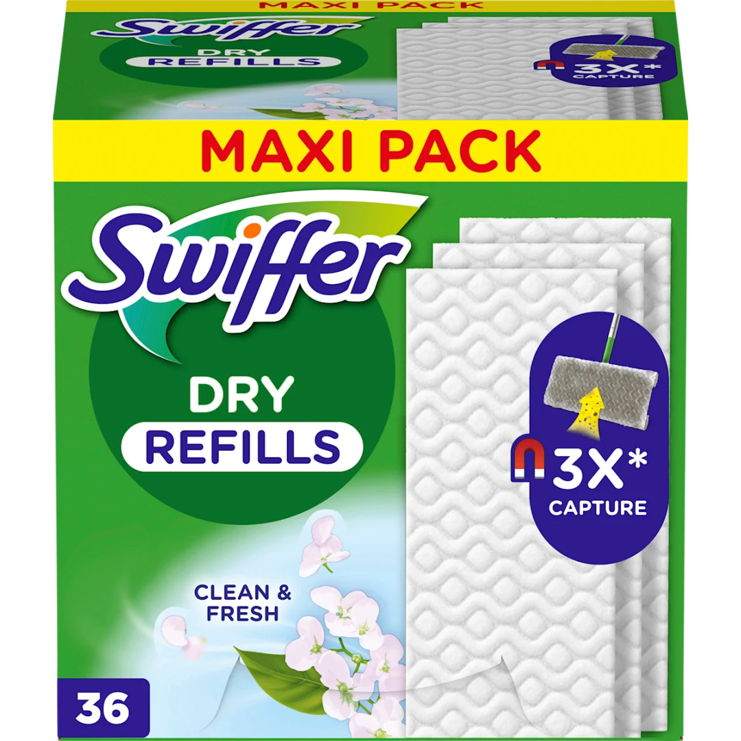 Змінні сухі серветки для швабри Swiffer Dry 36 шт