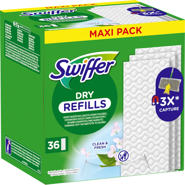 Змінні сухі серветки для швабри Swiffer Dry 36 шт