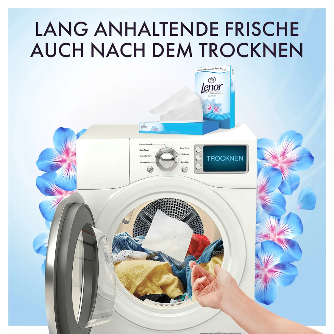 Серветки ароматизовані для сушильної машини Lenor aprilfrisch, 34 шт