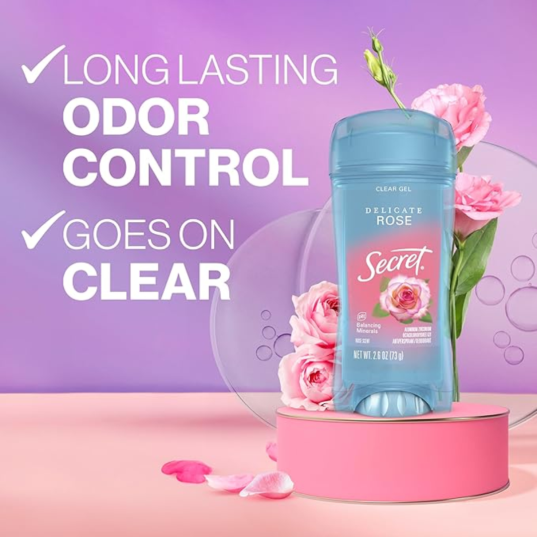 Дезодорант антиперспірант гелевий Secret Fresh Clear Gel For Women Delicate Rose Троянда 73 г