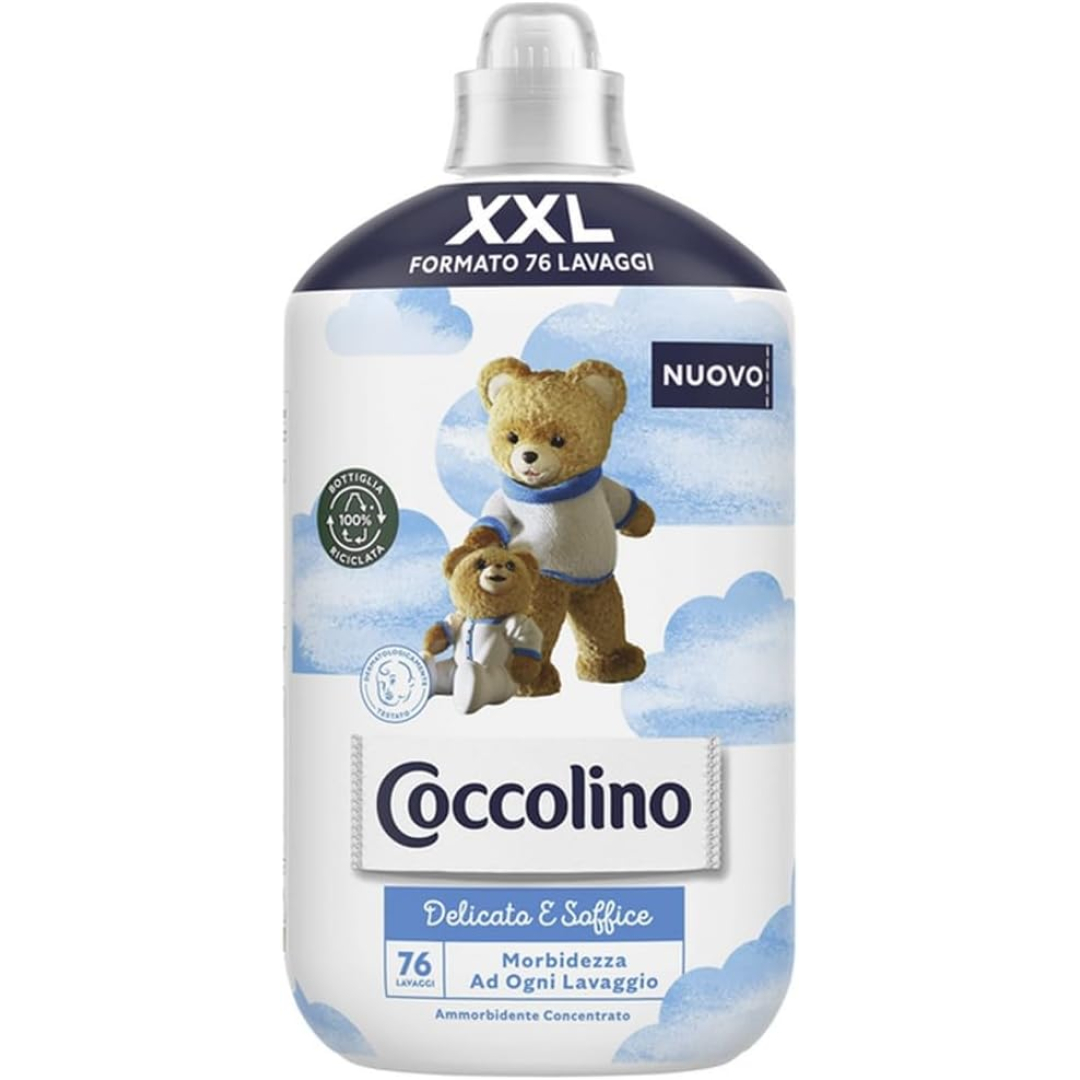 Кондиціонер для прання концентрат COCCOLINO XXL DELICATO & SOFFICE 76 прань, 1750 мл