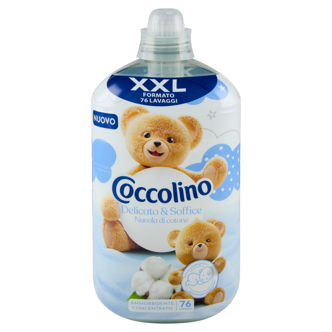 Кондиціонер для прання концентрат COCCOLINO XXL DELICATO & SOFFICE 76 прань, 1750 мл
