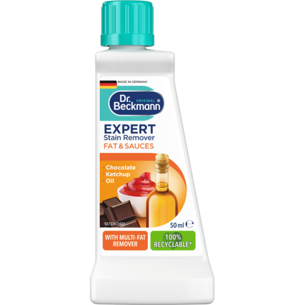 Спеціальний плямовивідник Dr.Beckmann Експерт видалення плям: жири та соуси, 50 мл