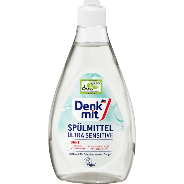 Засіб для миття посуду Denkmit Ultra Sensitive гіпоалергенний, 500 мл
