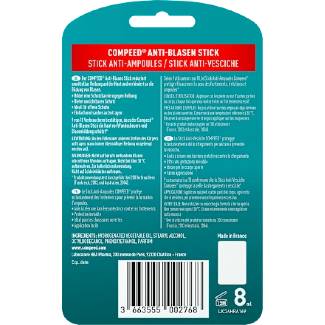 Засіб від натирання ступнів Compeed (Компід) 8 г. Олівець-стік від натирання Compeed. Олівець від мозолів. Оригінал