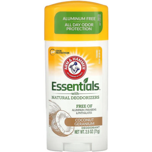 Натуральний дезодорант Arm & Hammer Essentials with Natural Deodorizers Coconut Geranium, 71 г
