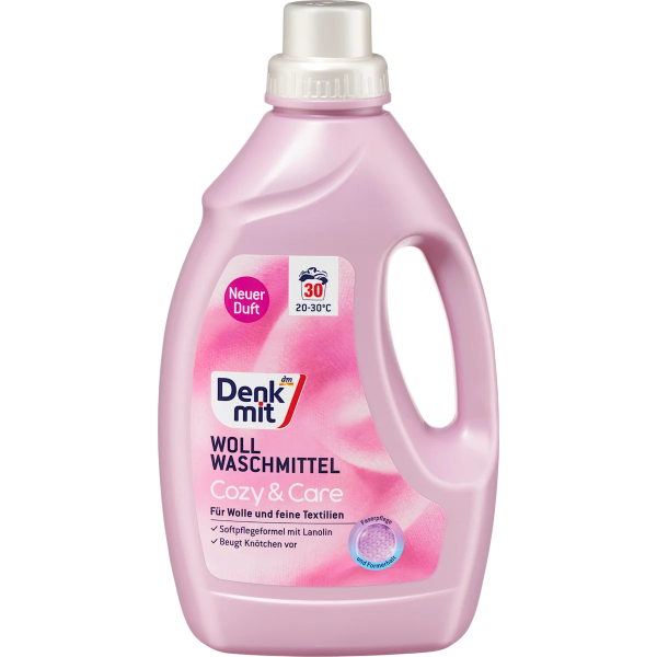 Гель для прання бавовняних речей Denkmit WollWaschlotion Cozy & Care 1.5 л
