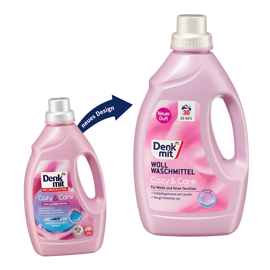 Гель для прання бавовняних речей Denkmit WollWaschlotion Cozy & Care 1.5 л