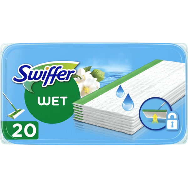 Змінні вологі серветки для швабри Swiffer Wet з ароматом квітів, 20 шт
