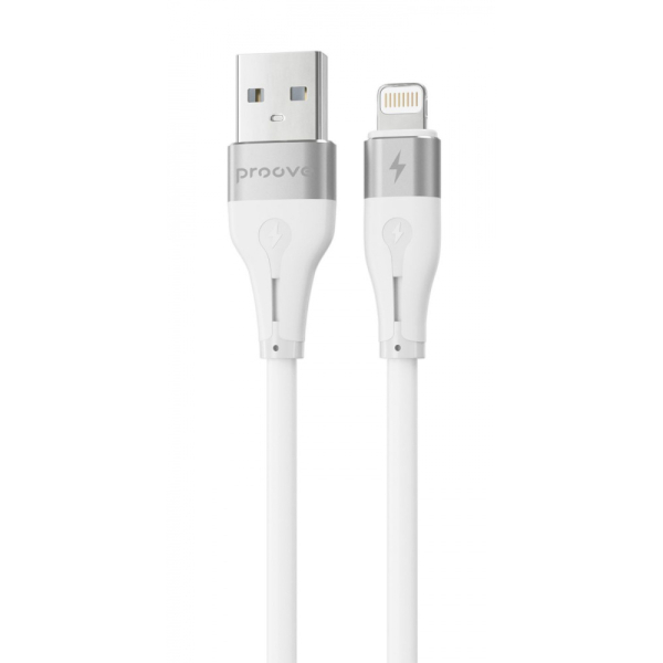 Кабель Proove Soft Silicone Lightning 2.4A (1m) white