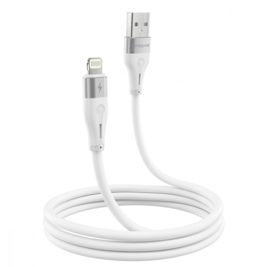 Кабель Proove Soft Silicone Lightning 2.4A (1m) white