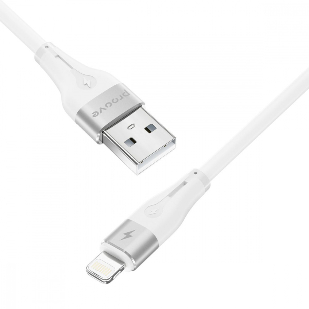 Кабель Proove Soft Silicone Lightning 2.4A (1m) white