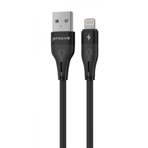 Кабель Proove Soft Silicone Lightning 2.4A (1m) black